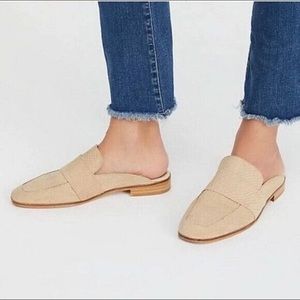 Free People at ease beige mules